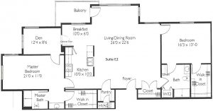 Floor Plan for the Apartments at the Plaza